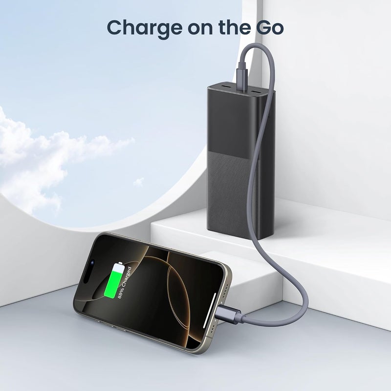Elebase USB Charging Adapter Kit,Multi Travel USBC Adapter Set,Type C to USB 3.0 OTG iOS Micro Converter Case with 1Ft 100W Charger Cable for iPhone 17 Air 16 15 14 Max Pro,Samsung Galaxy S24 S23 Plus - Image 3
